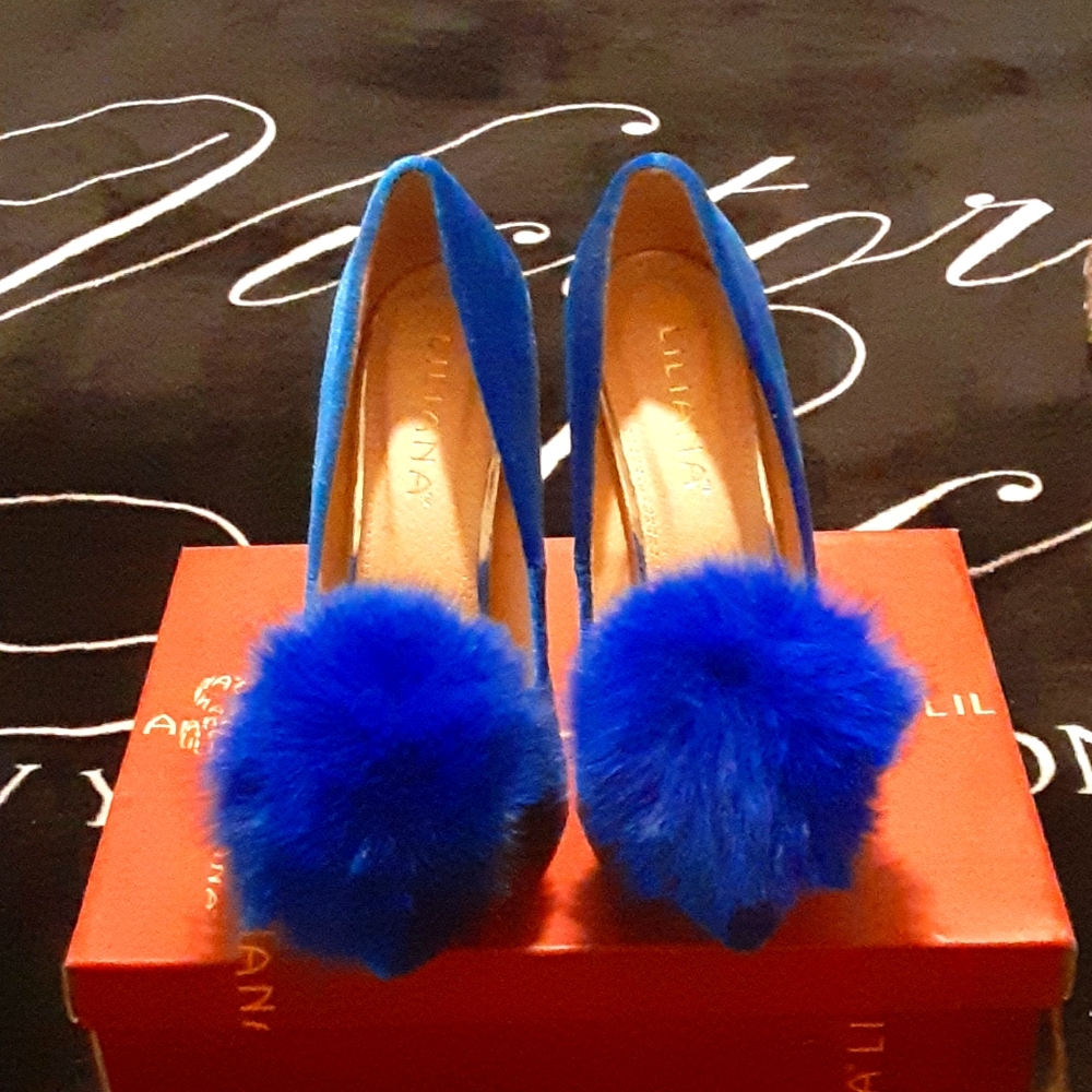 Royal Blue Velvet Pointy Toe Stiletto